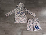 Preorder Samples School Team Mascot Camo Boy's Hoodie Shorts Outfits