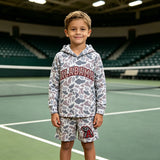 BLS0044 School Team Mascot Camo Vinyl ALABAMA Boy's Hoodie Shorts Outfits