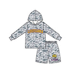 Preorder MOQ 5 Pcs Each Color School Team Mascot Boy's Hoodie Shorts Outfits