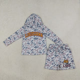 BLS0042 School Team Mascot Camo Vinyl LOUISIANA Boy's Hoodie Shorts Outfits