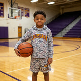BLS0042 School Team Mascot Camo Vinyl LOUISIANA Boy's Hoodie Shorts Outfits