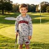 BLS0046 School Team Mascot Camo Vinyl ARKANSAS Boy's Hoodie Shorts Outfits