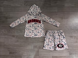 Preorder Samples School Team Mascot Camo Boy's Hoodie Shorts Outfits