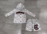 Preorder Samples School Team Mascot Camo Boy's Hoodie Shorts Outfits
