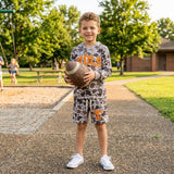 BLS0049 School Team Camo VOLS Hoodie Boys Shorts Set