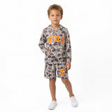 BLS0049 School Team Camo VOLS Hoodie Boys Shorts Set