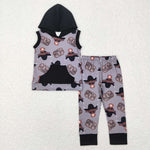 SALE BSPO0069 Cowboy Up Black Hoodie Boy's Set