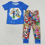 BSPO0142 Cartoon Blue Boy's Set