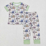 BSPO0186 Tractor Boy Pajamas Set