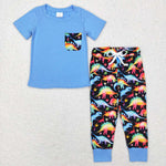 BSPO0206 Dinosaur Blue Boy Set