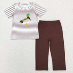 BSPO0214 Embroidery Mallard Brown Boy Set