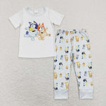 BSPO0265 Cartoon Blue Dog Boys Set