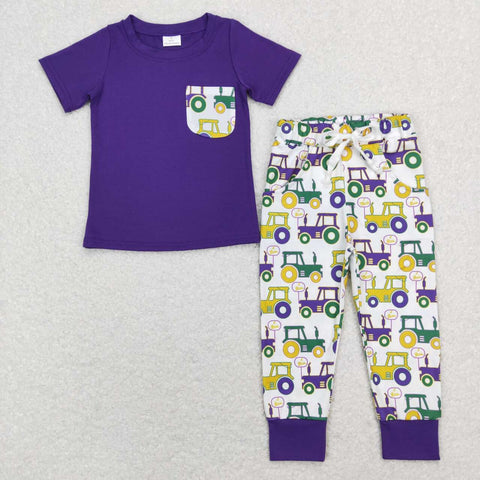 BSPO0278 Truck Purple Boys Set