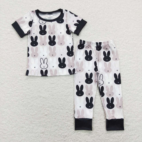 BSPO0317 Bunny Grey Boy Pajamas Set