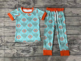 BSPO0328 Cow Blue Boys Pajamas Set