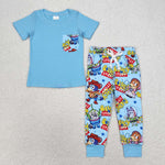 BSPO0375 Cartoon Blue Dog Boys Set