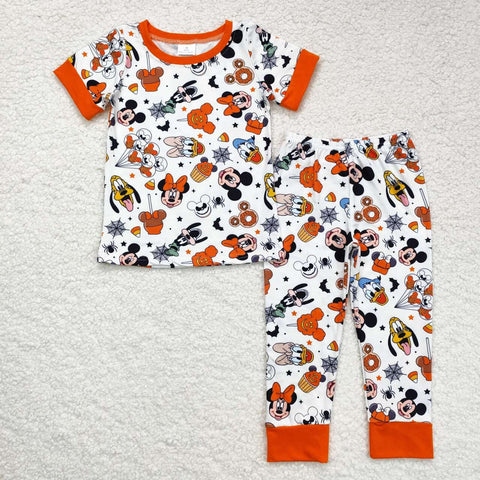 BSPO0390 Halloween Candy Cane Mouse Boys Pajamas Set