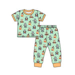 BSPO0408 Cartoon Blue Dog Boys Pajamas Set