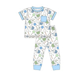 BSPO0410 Happy Birthday Cake Boys Pajamas Set