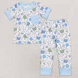 BSPO0410 Happy Birthday Cake Boys Pajamas Set