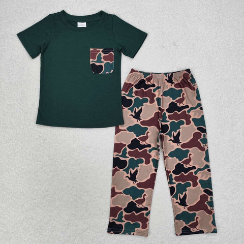 BSPO0413 Hunting Mallard Camo Boys Pajamas Set