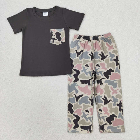 BSPO0415 Hunting Mallard Camo Boys Pajamas Set