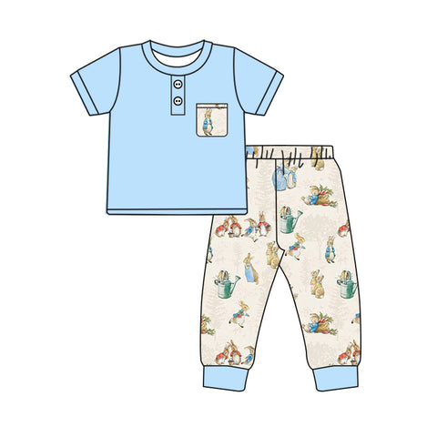 Preorder Notice BSPO0501 Cartoon Rabbit Blue Boys Set