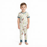 BSPO0519 Mallard Ducks Sage Green Boys Pajamas Set