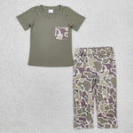 BSPO0521 Hunting Camo Green Boys Set