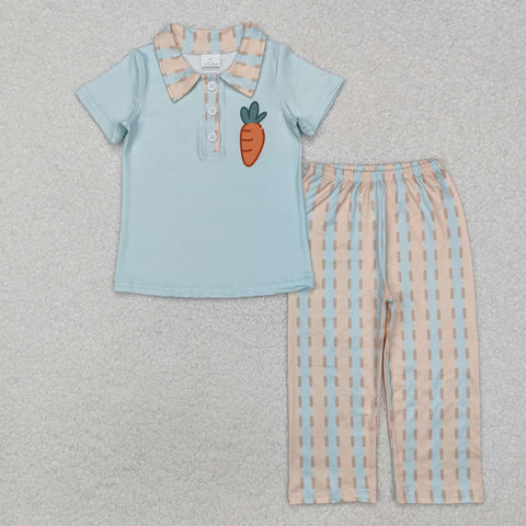 BSPO0528 Easter Carrot Polo Boys Set