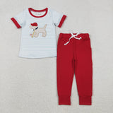 Embroidery Baseball Dog Kids Matching Clothes