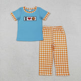 Embroidery I Love Ball Game Day Kids Matching Clothes