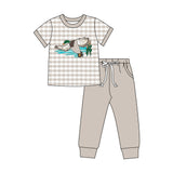 Preorder MOQ 5 Pcs Each Style Hunting Plaid Mallard Ducks Boys Set