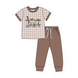 Preorder MOQ 5 Pcs Each Style Hunting Plaid Mallard Ducks Boys Set