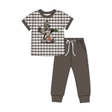 Preorder MOQ 5 Pcs Each Style Hunting Plaid Mallard Ducks Boys Set