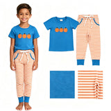 Embroidery Fall Pumpkin Kids Matching Clothes