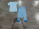 NO MOQ Preorder Samples Each Style Embroidery Easter Bunny Plaid Kids Matching Clothes