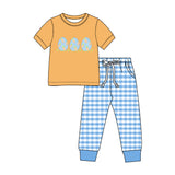 Preorder MOQ 5 pcs Each Style Easter Bunny Plaid Kids Matching Clothes-2026.8.28