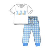 Preorder MOQ 5 pcs Each Style Easter Bunny Plaid Kids Matching Clothes-2026.8.28