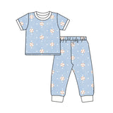 Preorder MOQ 5 pcs Each Style Baseball Print Pajamas Kids Matching Clothes