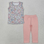 BSPO1919 Flower Floral Pink Girls Set