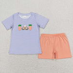 BSSO0301 Embroidery Easter Carrot Boy Shorts Set