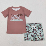 BSSO0335 Hunting Dog Boy Shorts Set