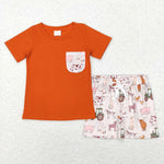 BSSO0339 Farm Truck Cow Boy Shorts Set