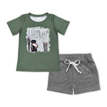 BSSO0448 I love my gun dog Boy's Shorts Set