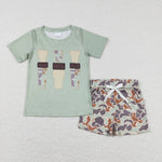 BSSO0457 Summer Popsicle Camo Boy Shorts Set