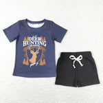 BSSO0470 Summer Deer Hunting Season Boy Shorts Set