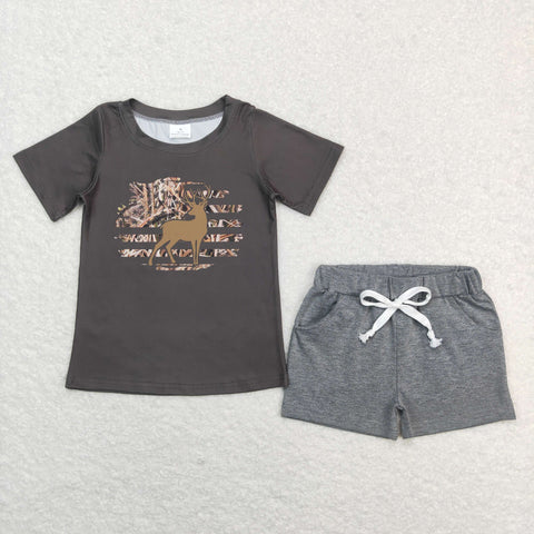 BSSO0473 Summer Elf Deer Camo Boy Shorts Set