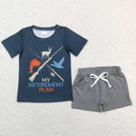 BSSO0475 Summer Hunting Plan Boy Shorts Set