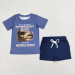 BSSO0478 Summer Hunting Fishing Boy Shorts Set